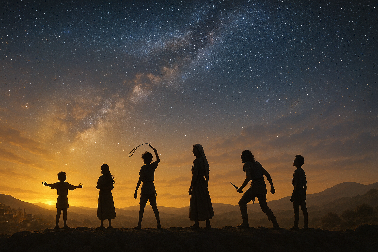 A village under the Bethlehem stars