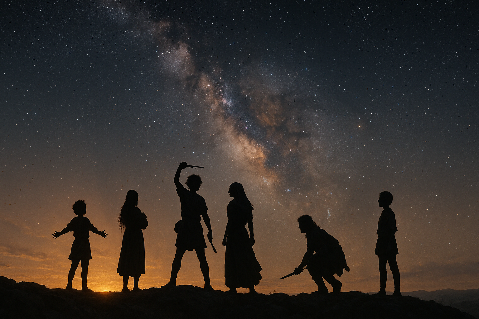 A starry biblical sky