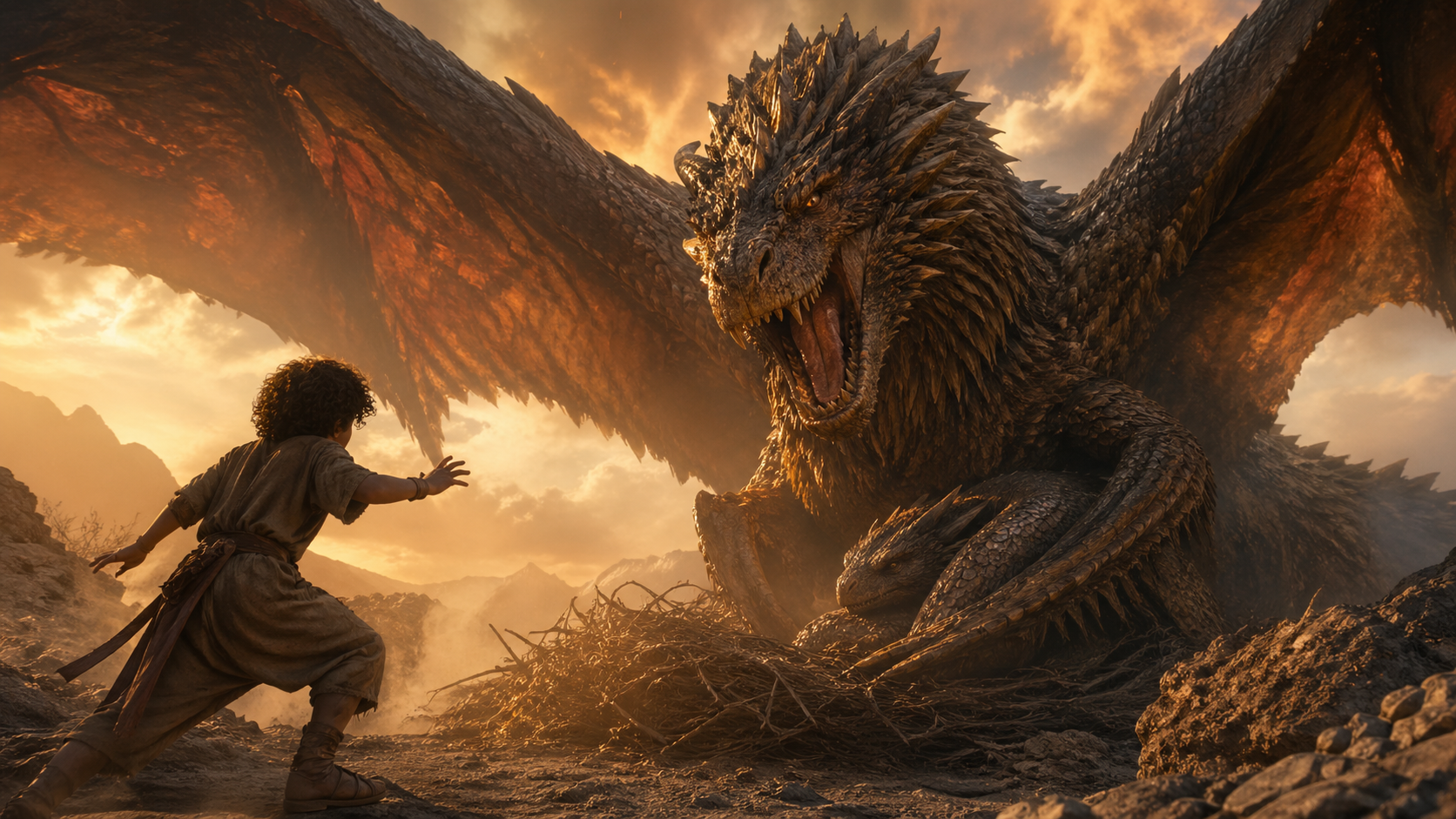 A mother dragon arrives