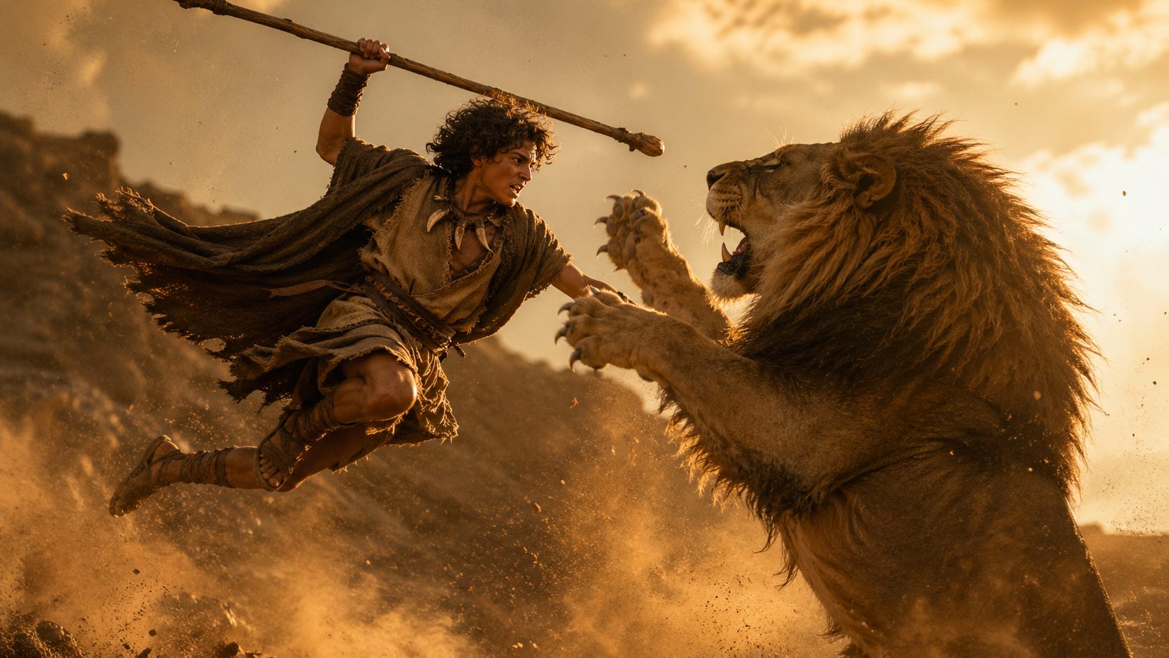 Leaping at the Lion
