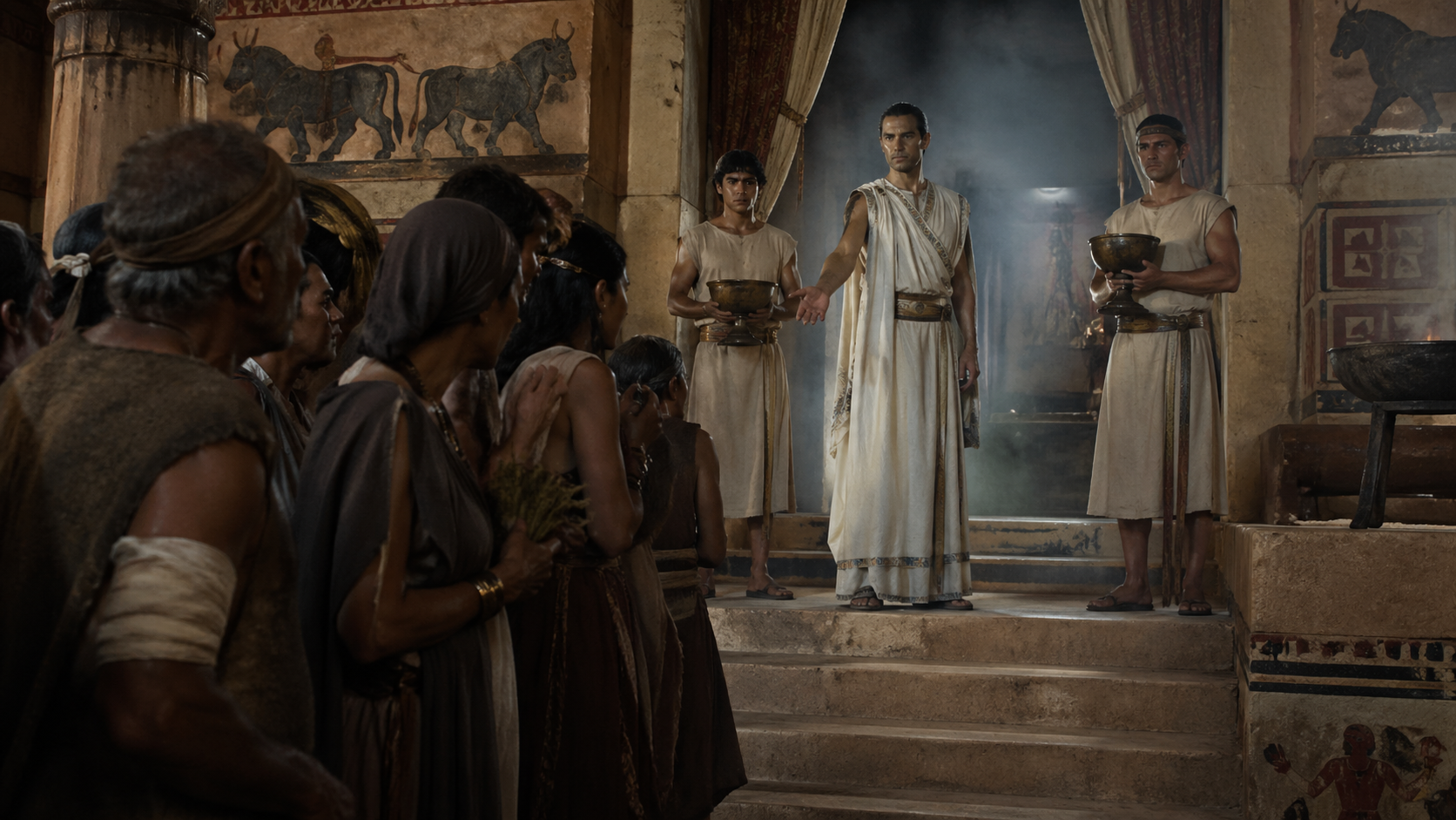 The desperate temple line at dawn