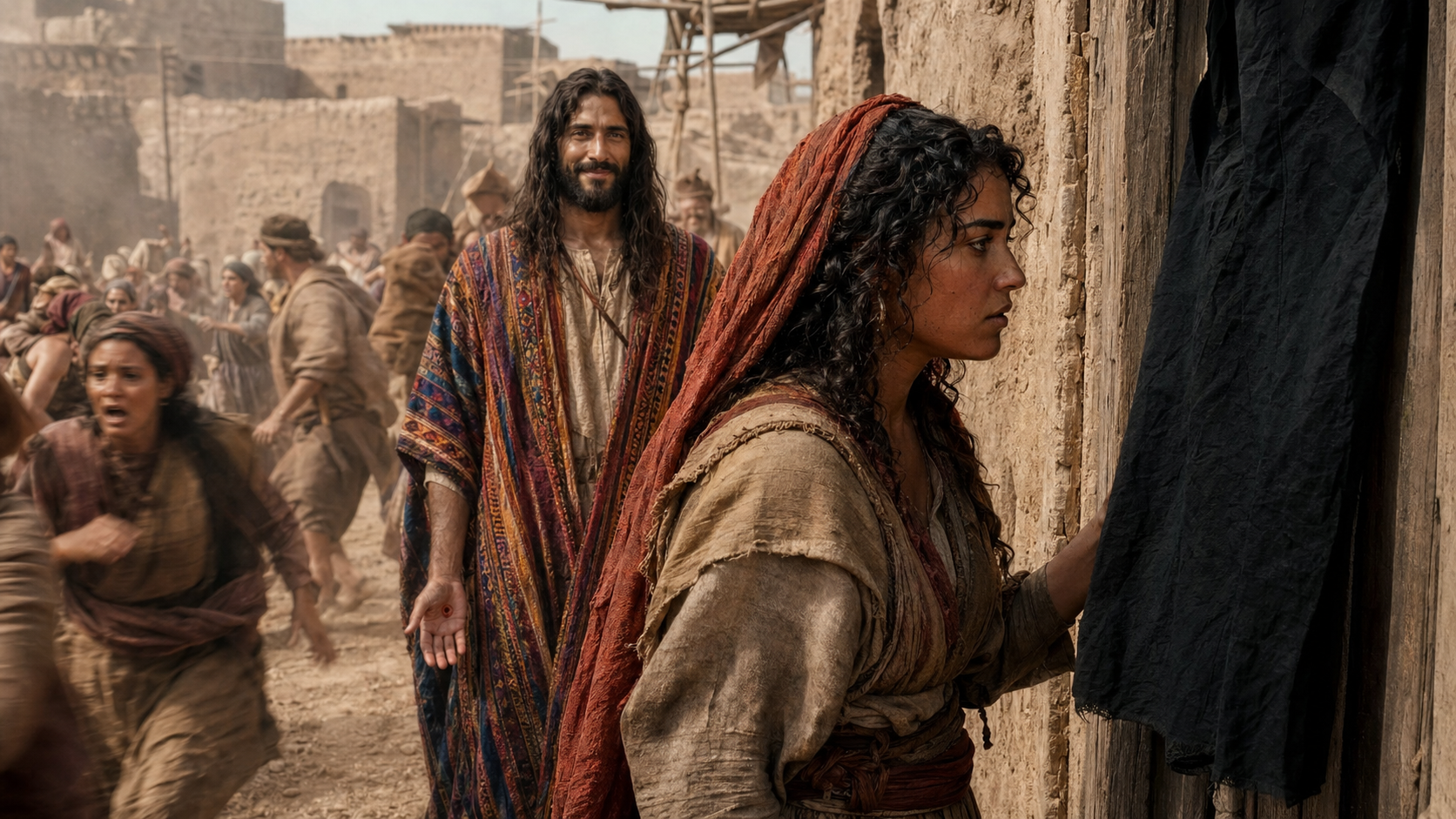 The Stranger appears behind Rahab